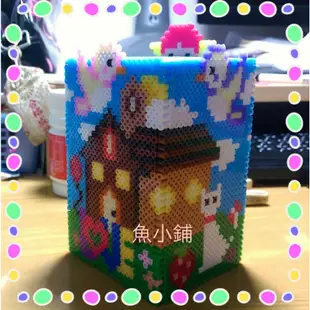 ♥~魚小舖~♥ 拼豆 膠珠 雙子星童話樂園 手創 客製化 存錢筒 材料包 (3mm迷你豆)