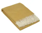 Hampton Merino Wool Blend Throw Rug - Ochre