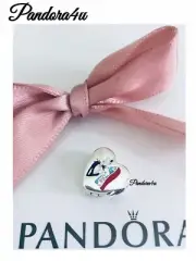 Pandora Charm Disney Nightmare Before Christmas Jack & Sally Heart NWT Charm BOX