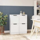 2pcs Wooden Sideboard Buffet Cabinet Storage Cupboard Shelf Tallboy Table White