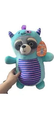 NWT SQUISHMALLOWS Halloween Rocky the Racoon in Monster Costume Hugmee 14”