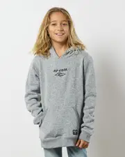 [Rip Curl] Rip Curl Boys' Crescent Hood Fadeout Hoodie in Grey Marle Size 14 14 Grey Marle