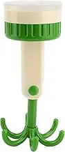 Under Cabinet Kitchen Utensil Hooks, 360 Degrees Rotating Folding Hook - 6 Claw Multi Purpose Adhesive Suction Cup Utensil Holder for Kitchen, Bathroom, and Office Organization (Green)
