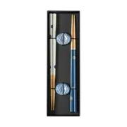 Omotenashi Komon Chopsticks & Chopstick Rests Set of 2