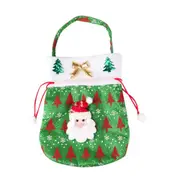 3Pcs Christmas Candy Gift Bags Cotton Santa Claus Snowman Xmas Kids Gift Holder Container Children Drawstring Bag Holder
