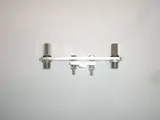 WORKMAN DAM-1 DUAL ANTENNA MIRROR MOUNT FLAT BAR ALUMINUM w/ 3/8-24 SO-239 STUDS
