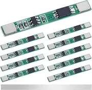 10 Pcs 1S 3.7V 3A Lithium Battery Protection Board BMS PCB Protection Board 18650 Charger Module for Li-ion Lithium Battery with Nickel Strip