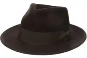 Goorin Bros. F. Fratelli Fedora Wide Brim Hat Men's Cap Ribbon Band - Brown - S/M