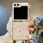 Shockproof Flowers Slim Hard Case For Samsung Galaxy Z Flip6 Flip5 Flip4 3 Cover