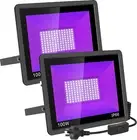 2 Pack 100W LED Black Light,Uv Blacklight for Glow Party 385-400Nm Purple UV Flo