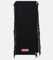 [Acne Studios] Acne Studios Fringed wool scarf One Size black