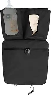 Pram Bag, Pram Organiser - Waterproof Oxford Fabric Stroller Organiser - Travel Stroller Accessories, Multifunctional Stroller Caddies with Cup Holder for Travel