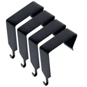 4x Over The Door Hooks Metal Cubicle Wall Hooks Universal Panel Partition Hooks