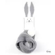 Kids Bunny Scarf-Grey