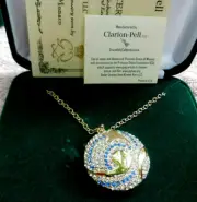 SOLD OUT Clarion-Pell Princess Grace Kelly Crystal Swirling Sea Pendant