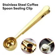 Stainless Steel Coffee Scoop With Clip Multifunction Coffee Tea Measuring Spoon