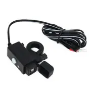 Motorcycle Usb Phone Charger Adapter With Power Switch 5V Dual Ports Smart Charging Socket