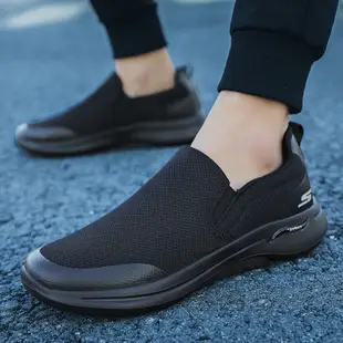 【適合矮個子】增高3cm！斯凱奇/Skechers GOWALK Archfit 男士新款厚底耐磨運動鞋 時尚休閒鞋