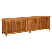 Deck Storage Box Solid Acacia Wood Garden Tool Cushion Chest Trunk Furniture