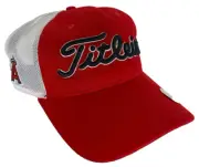 NEW TITLEIST Men's MLB Los Angeles ANGELS Mesh Snapback Golf Hat/Cap-Red