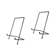 2 Pack Wrought Iron Photo Frame Display Plate Stand Holder for Picture