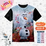 HAPPY SNOWMAN OLAF FROZEN 2D 人物兒童 T 恤 FROZEN LITTLE BUNNY