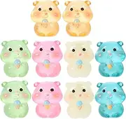 Yardwe Luminous Little Ornaments 10pcs Mini Piggy Models Resin Animal Toys for Decor
