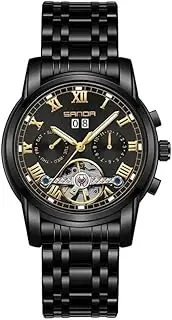 [DAXIAOYU] Automatic Tourbillon Watch for Men Self Winding Mechanical Watches Luxury Business Multi Calendar Stainless Steel Waterproof Luminous Wristwatch