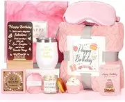 HangerSpace Birthday Gifts for Women, Gift Baskets for Women, Relaxing Spa Gift Baskets Self Care Birthday Box, Unique Birthday Gift Set for Her, Best Friend, Sister, Mom, Wife, Daughter, Girlfriend
