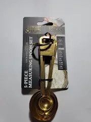 Thyme & Table 5-Piece Stainless Steel Measuring Spoon Set Gold Finish Collection