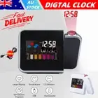 LED Digital Alarm Clock Projection Temperature Time Projector LCD Display