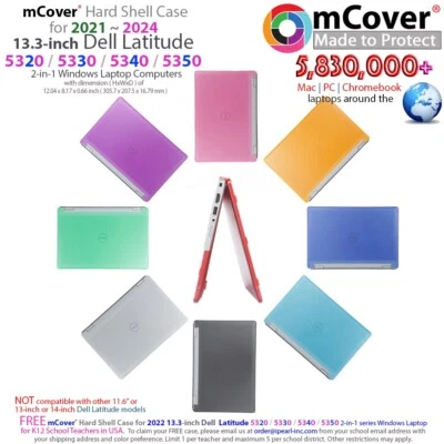 NEW mCover® for 2021~2024 13.3" Dell Latitude 5320 5330 5340 5350 2-in-1 Laptops
