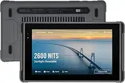 Hugerock X7 Rugged Tablet 2600nit Sunlight Readable, 7 Inch RAM 8GB + ROM 128GB, Android 13, Waterproof and Shockproof for UAV Camping Fishing Motorcycle Drone Camera Monitor