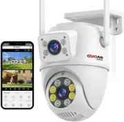 Wireless Outside Camera for Home Security, 360° View, Auto Tracking