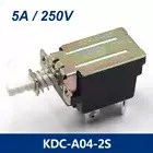 5Pcs 5A 250V AC DPST 4 Pins Push Button Power Switch KDC-A04-2S