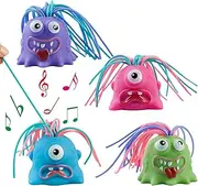 Fun Hair Pulling Fidget Screaming Monster Toys 4Pcs,Screaming Monster Toys,Fidget Toys Stress Relief and Anti Anxiety Toys for 3 4 5 6 7+ Kids Boys Girls(4PC)