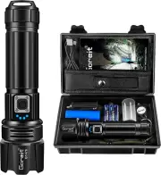 Flashlights High Lumens Rechargeable, Goreit 20000 Lumen XHP70.2 LED Flashlight