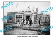 OLD 8x6 PHOTO ORANGE NSW STEAM ENGINE HOTEL c1880