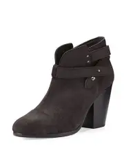 NIB $525 Rag & Bone 'Harrow' Ankle Boots in Asphalt Waxy Suede!