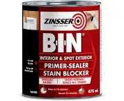 Zinsser Bin Shellac Base Sealer-Primer, White, 1 Litre (Pack of 6)