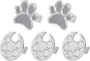 Stainless Steel Nail Palette, Nail Art Mixing Ring, Manicure Display Plate with Wearable and Convenient Design for Salon Professionals or Personal Use, 5 Pieces