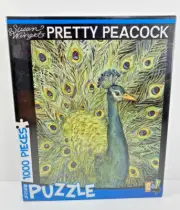 Susan Winget Pretty Peacock 1000 Piece Jigsaw Puzzle By Go! Games New Bird