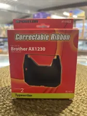 Porelon Brand 2-Pack Correctable Ribbons for Brother AX1230 Typewriter