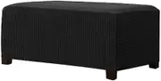Ottoman Covers Slipcover Rectangle Stretch Storage Footrest Stool Covers Small Medium Extra Large Sofa Footrest Stool Protectors Covers Spandex Plaid Pattern Black/Grey/Brown