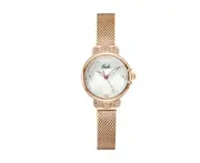 W63 White Ladies Multi-faceted Glass Small Dial Watch Fashion Mesh Belt Quartz Waterproof Watch Girls Decorative Watch Jewelry