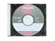 5 Philips Logo 12x CD-RW CDRW ReWritable Blank Disc Media Slim Jewel Case