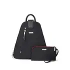 Baggallini Metro Backpack with RFID Phone Wristlet - 9x11 Convertible Sling B...