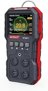 Wintact 4 in 1 Gas Leak Detector, Monitor Multi Gas Alarm Sniffers Combustible, Natural, Methane, Propane, Carbon Monoxide, Hydrogen Sulfide, Oxygen for Home, RV, Sewer