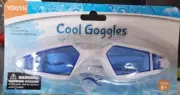 Swim Gear Youth Cool Swim Goggles, Anti-Fog & UVA Adjustable Strap Blue Lenses