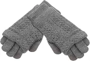 [TOVINANNA] 1Pair Women Warm Knit Touchscreen Gloves for Outdoor Riding Hiking and Winter Activities Versatile and Cozy Gloves for Students and Outdoor Enthusiasts